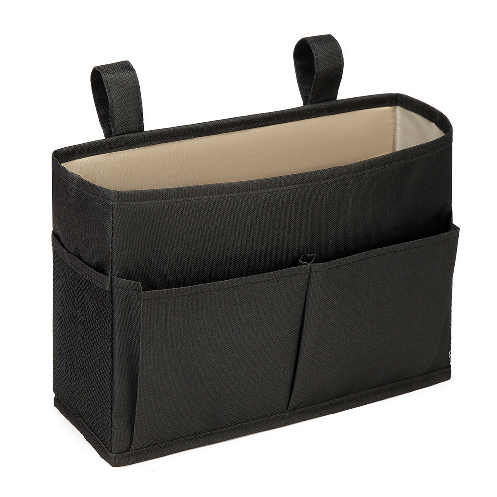 Nachtkastje Organizer voor stapelbedaccessoires Slaapzaalopslag voor nachtkastje Plank en stapelbed Plank Bed Caddy voor thuis: Black