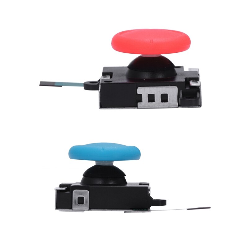 Joystick analógico 3D, 2 uds., recambios de Sensor para Joystick Nintendo Switch Joy Con controlador (rojo y azul)