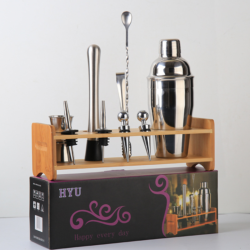 Shike Cup Cocktail Shaker Stainless Steel Hand Shake Shaker Tea Shop Snow Grams Pot Bar Tool Set Wine Bottle Cocktail Shaker