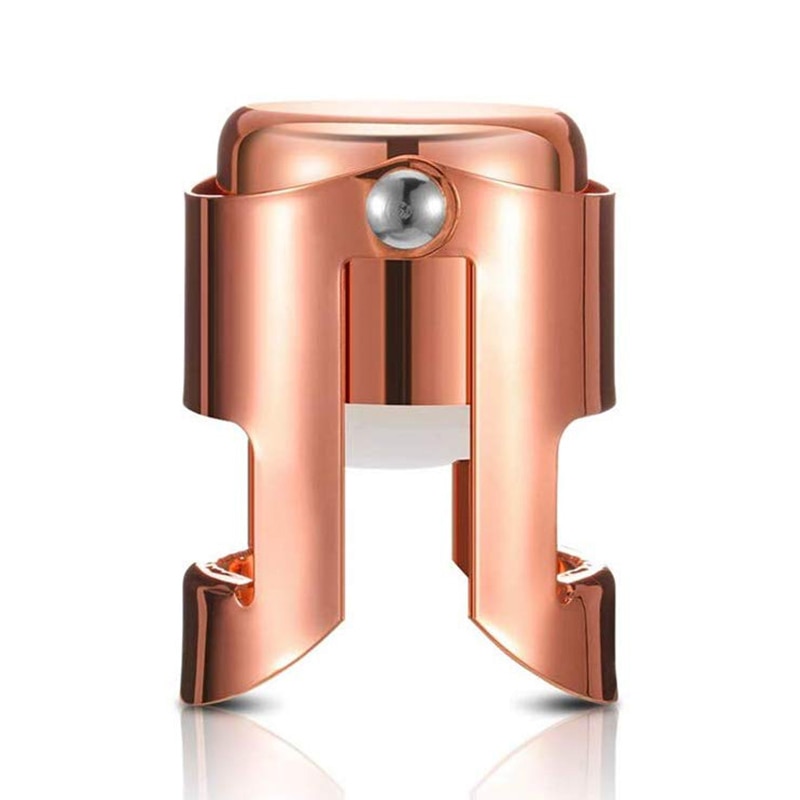 Champagne Bottle Stopper Rose Gold Stainless Steel Champagne Sealer Plug Super Powerful Vacuum Seal Reusable Wine Saver