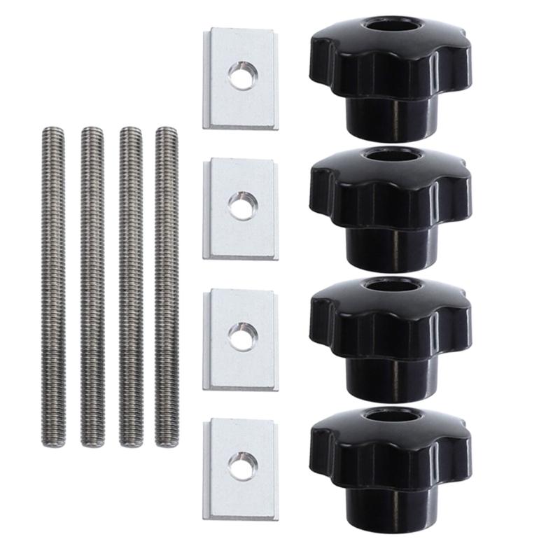 Handle T-slot Slider Miter T-track Jig Screw Fixture Table Saw Router Chute Rail: 4