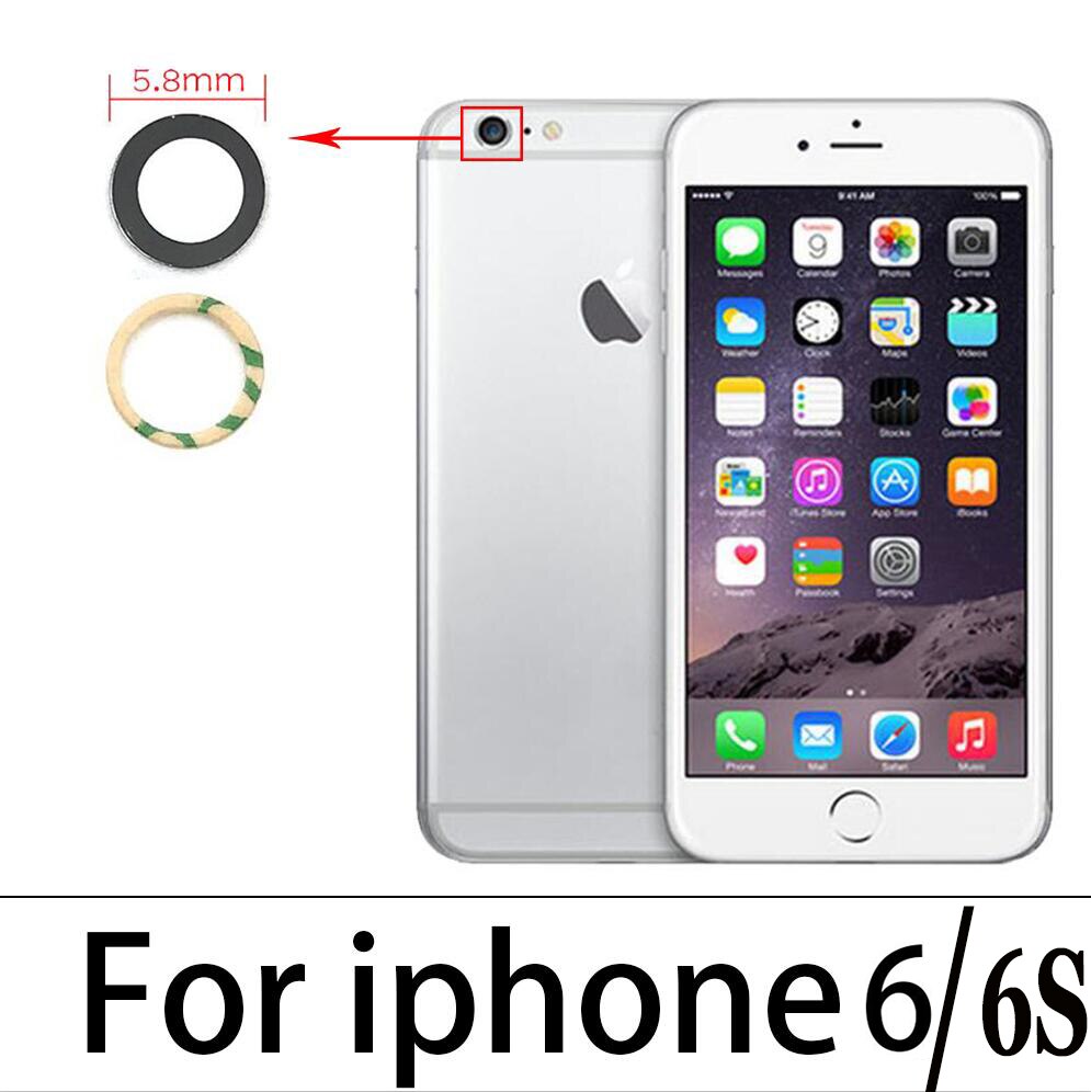 2 pz/lotto vetro zaffiro posteriore fotocamera posteriore lente di vetro per iPhone 6/7/8 Plus/X/XR XsMax + adesivo per 11 Pro Repacement Parts: For iPhone 6 6S