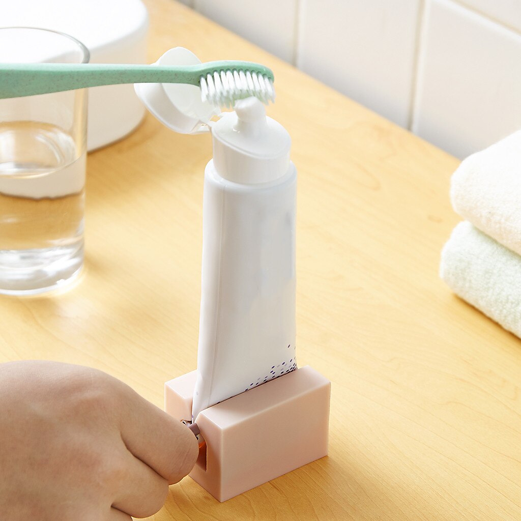 Toothpaste Dispenser Plastic Toothpaste Squeezer Holder Bathroom Tooth Paste Easy Rolling Stand 2 Pcs Distributeur Dentifrice