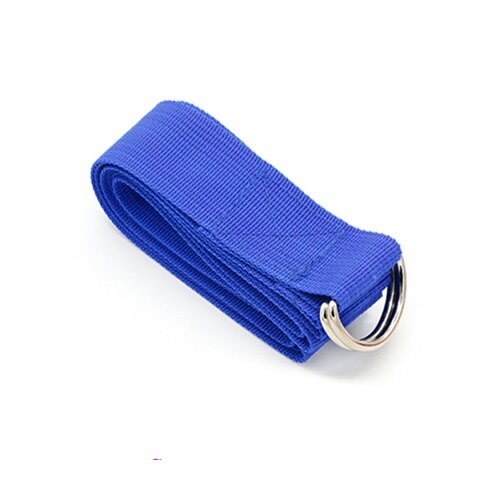 Yoga Stretch Strap 8 voet met Metalen D-Ring verkrijgbaar in meerdere kleuren Beste bandjes voor stretching, flexibiliteit en tractie: Blauw