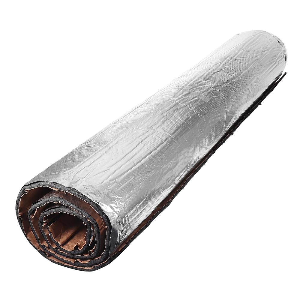 140x100cm 6mm Upgraded Heat Insulation Cotton Noise Insulation Car Sound Proof Insulation Engine Firewall Heat Aluminum Foam: Grid Aluminum Foil