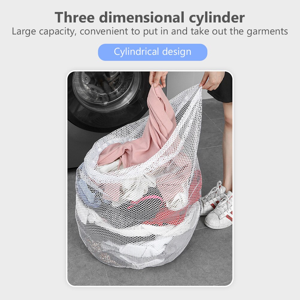 4 Size Washing Machine Laundry Bag Mesh Underwear Drawstring Bra Socks Wash Foldable Dirty Capacity Clothes Storage Household
