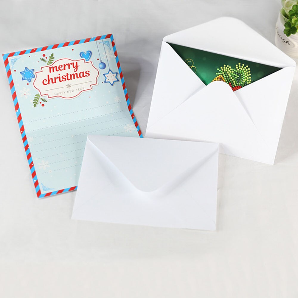 1Pc Christmas Greeting Cards Postcards 5D Diamond Invitation Card Cute DIY Santa Elk Merry Christmas Party Thank You Card