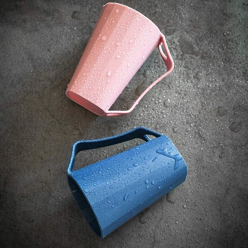 2 Stuks Van Paar Tandenborstel Cups Unbreakable Badkamer Glas Met Hartvormige Handvat Oz Badkamer Cup