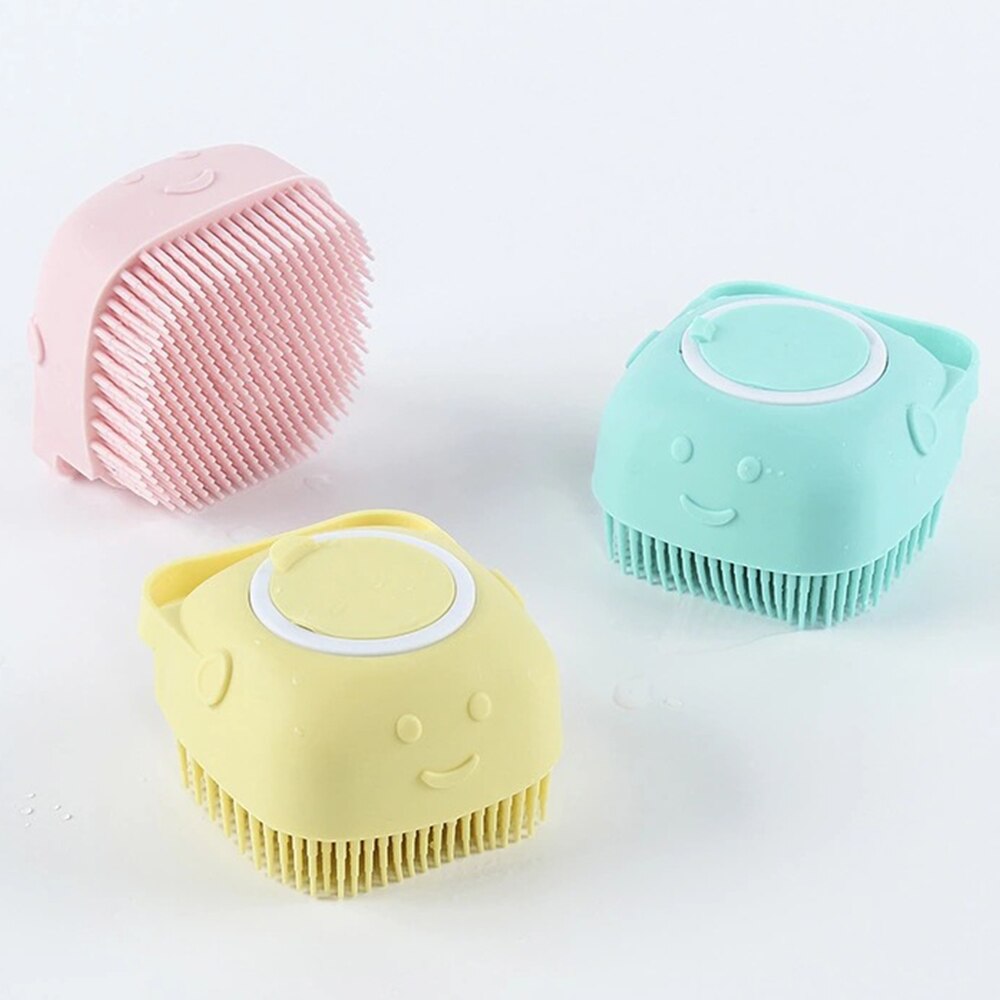 Hond Shampoo Borstel Kat Massage Kam Grooming Scrubber Borstel Voor Zwemmen Korte Haar Zachte Siliconen Rubber Borstels