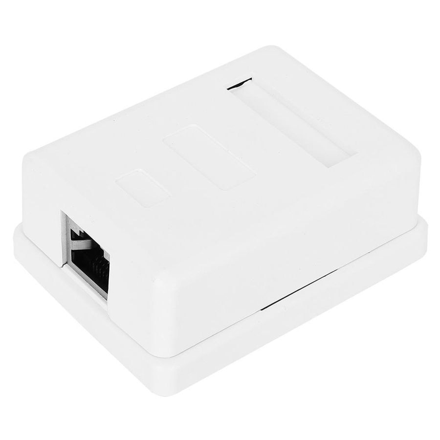 2 stk netværksboks desktop information samleboks  rj45-8 p 8c kat 6 enkelt port skærmede netværk ledninger overflademonteret