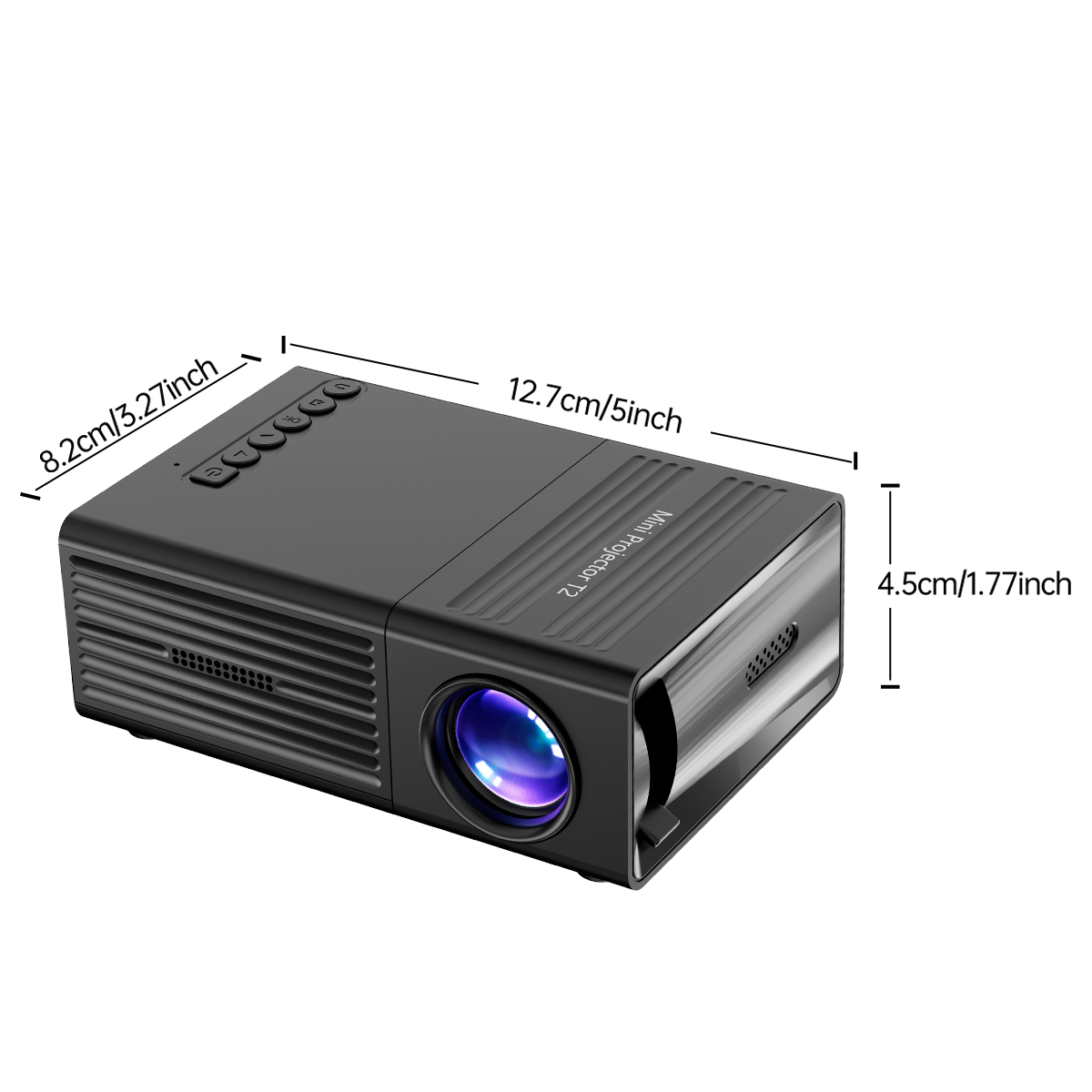 Projetor portátil, Nativo 720P, tela de 30-100 polegadas, projetor para home theater, viagens e jogos, presente de Natal