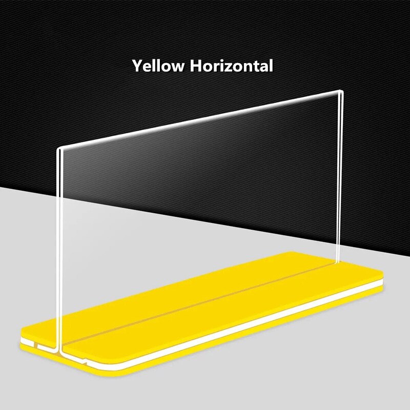 Support de Menu de Table en acrylique A5, cadre d&#39;affichage de Photo en papier, panneau publicitaire pour Restaurant hôtel: Yellow Horizontal