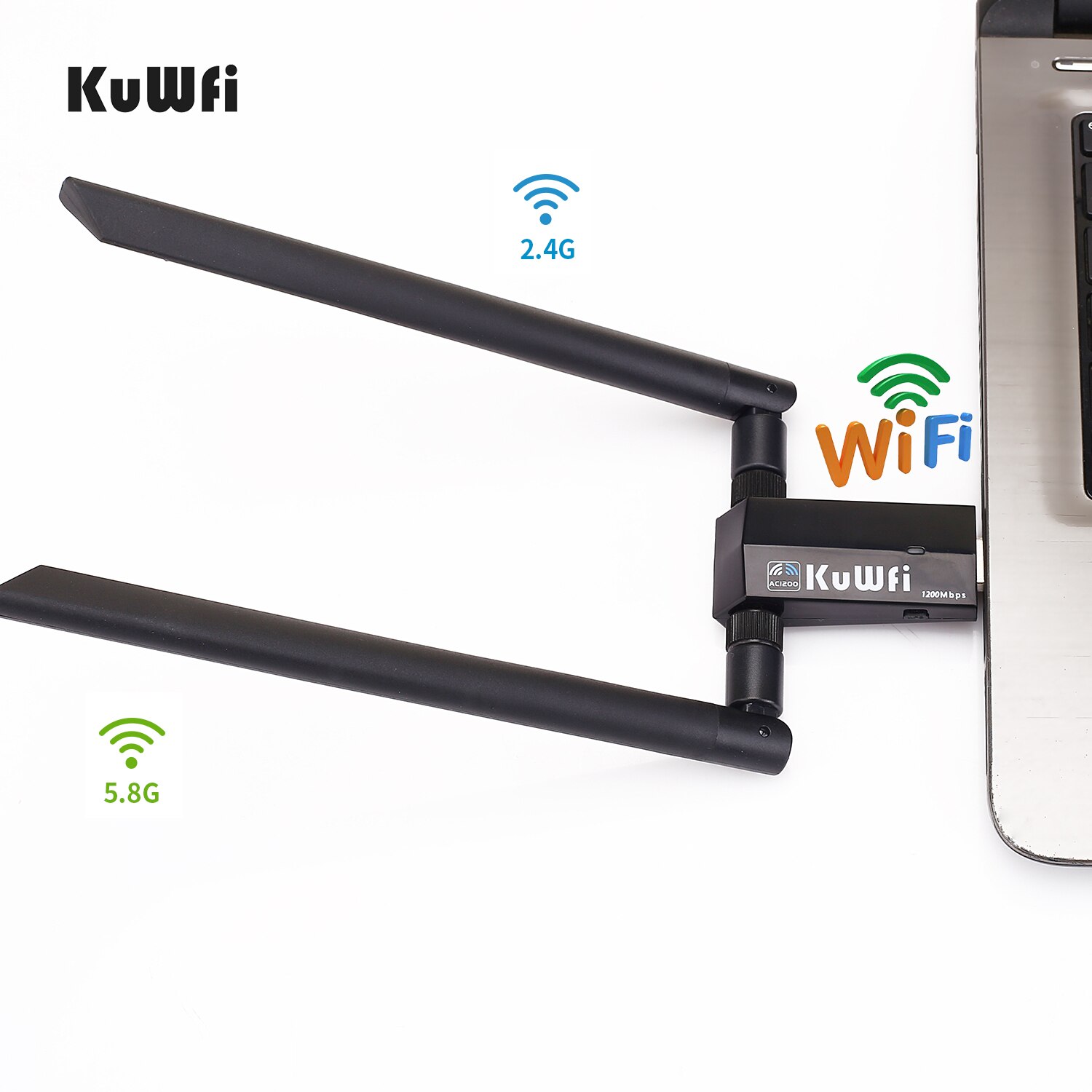 KuWFi mini USB3.0 Wifi Adapter 1200Mbps 5dBi Antenne PC USB Wi-fi Empfänger Dual Band High Speed Drahtlose Netzwerk Karte
