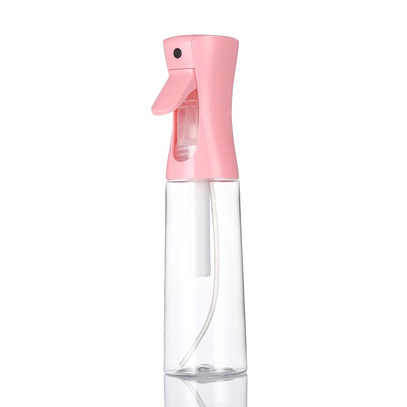 Botella de vapor rellenable vacía para peluquería, rociador de agua, herramientas de peluquería, belleza, colores caramelo, 300ML: Pink