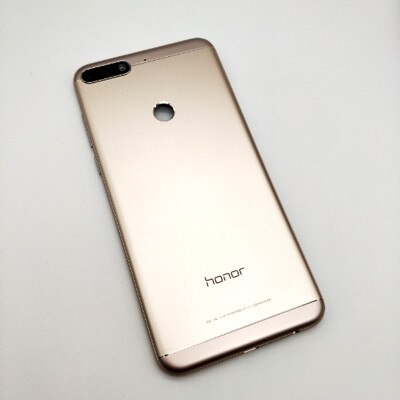 Back Battery Cover Door Housing Case + Camera Lens + LCD Front Frame for Huawei Honor 7C Pro: Gold Battery Cover