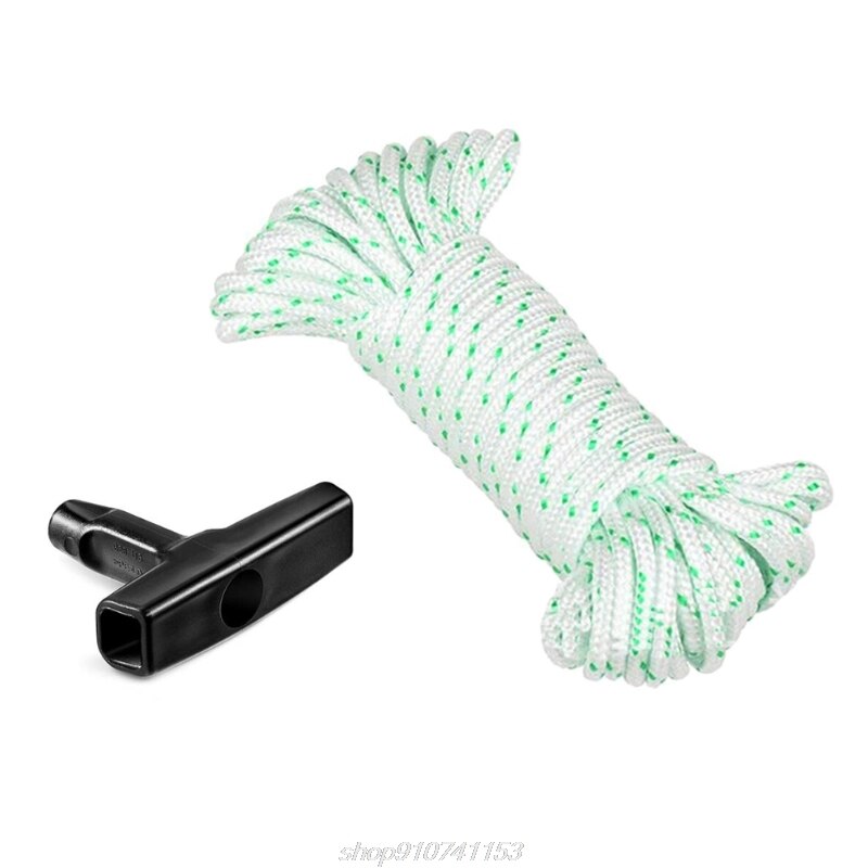 10m Recoil Rope Pull Cord with Starter Handle for Stihl FS120 FS200 FS250 Trimmer Cutter Lawnmower Chainsaw A02 21: Green with  Handle