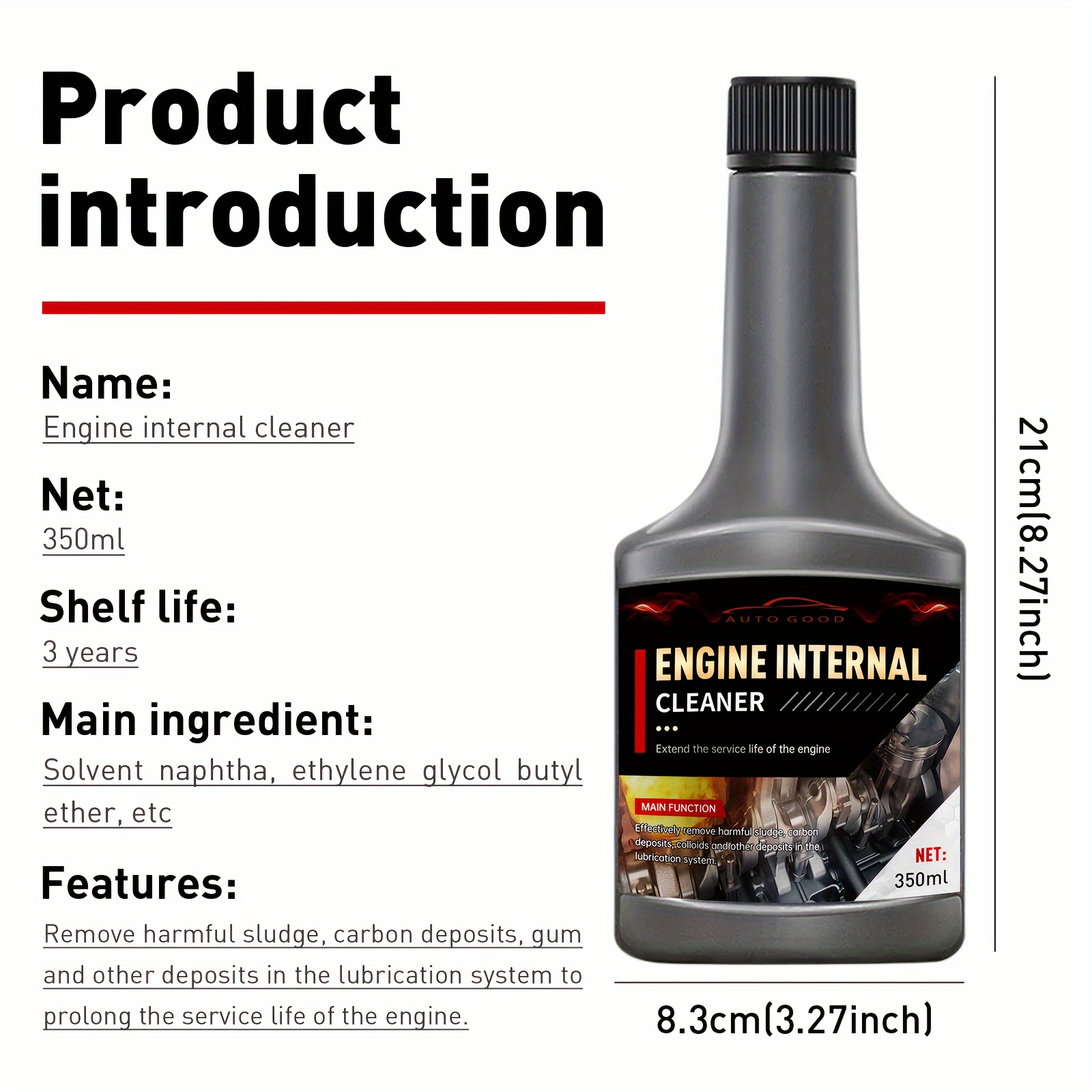 350ml car engine cleaner, exhaust gas catalytic removal of carbon deposits inside the engine, easy to clean the car!