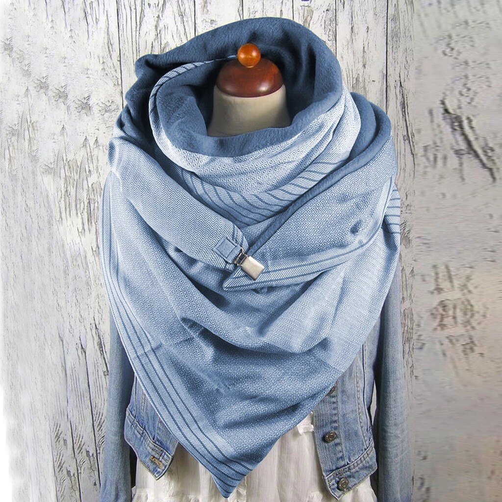 Soild Dot Printing Button Sjaal Vrouwen Luxe Soft Wrap Casual Warme Sjaals Foulard Femme Hijab Sjaal Bufanda