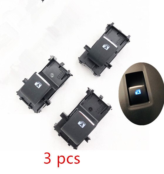 Lighted LED Electric Power Window Control Switch Button For Toyota RAV4 RAV 4 CHR Left Driving Backlight: 3pcs Small Switch