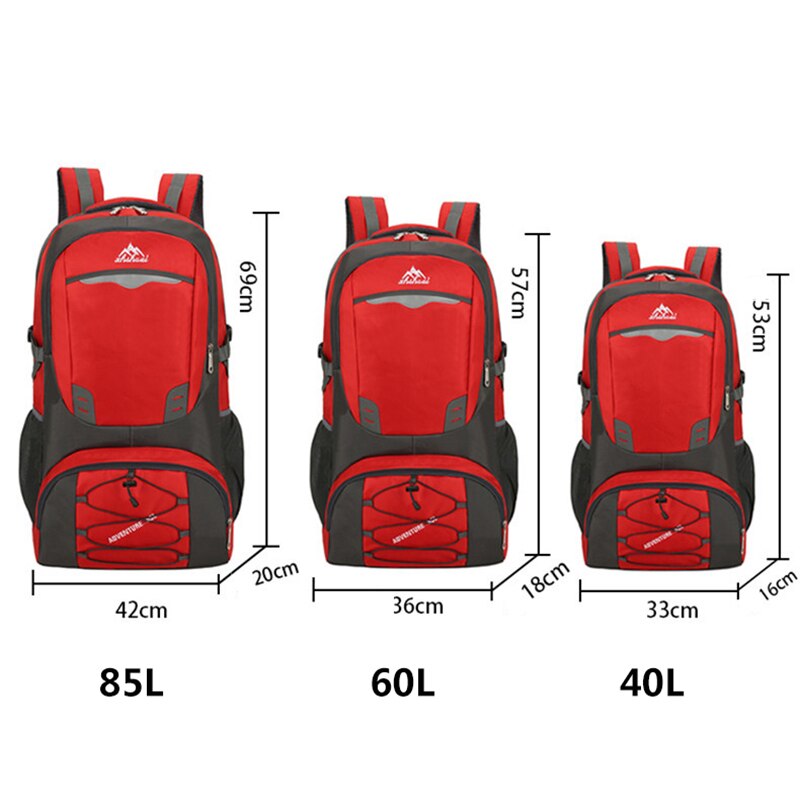 85L 60L Bergsteigen Wasserdichte Rucksack Männer Wandern Sport Taschen Unisex 40L Klettern Rucksack Outdoor Camping Reisetasche Für Männer