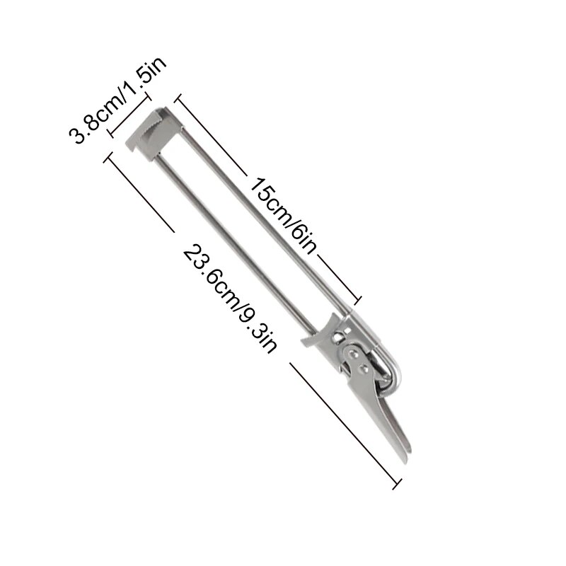 Antislip roestvrijstalen blikopener, verstelbare flesopener