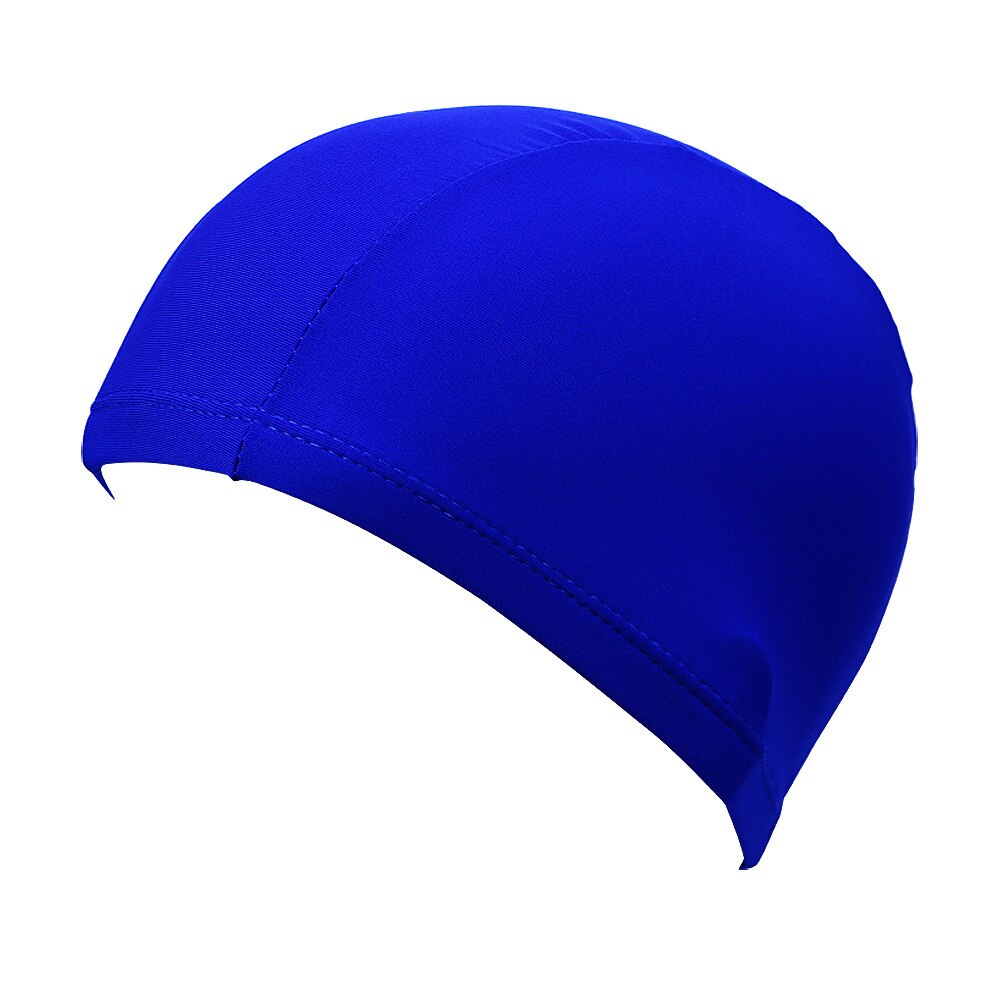 Adults Swimming Caps Swim Hat Waterproof Swim Pool Cap Ear Protect Polyester Diving Hat Outdoor activities Solid Cap Swim Caps: Navy Blue