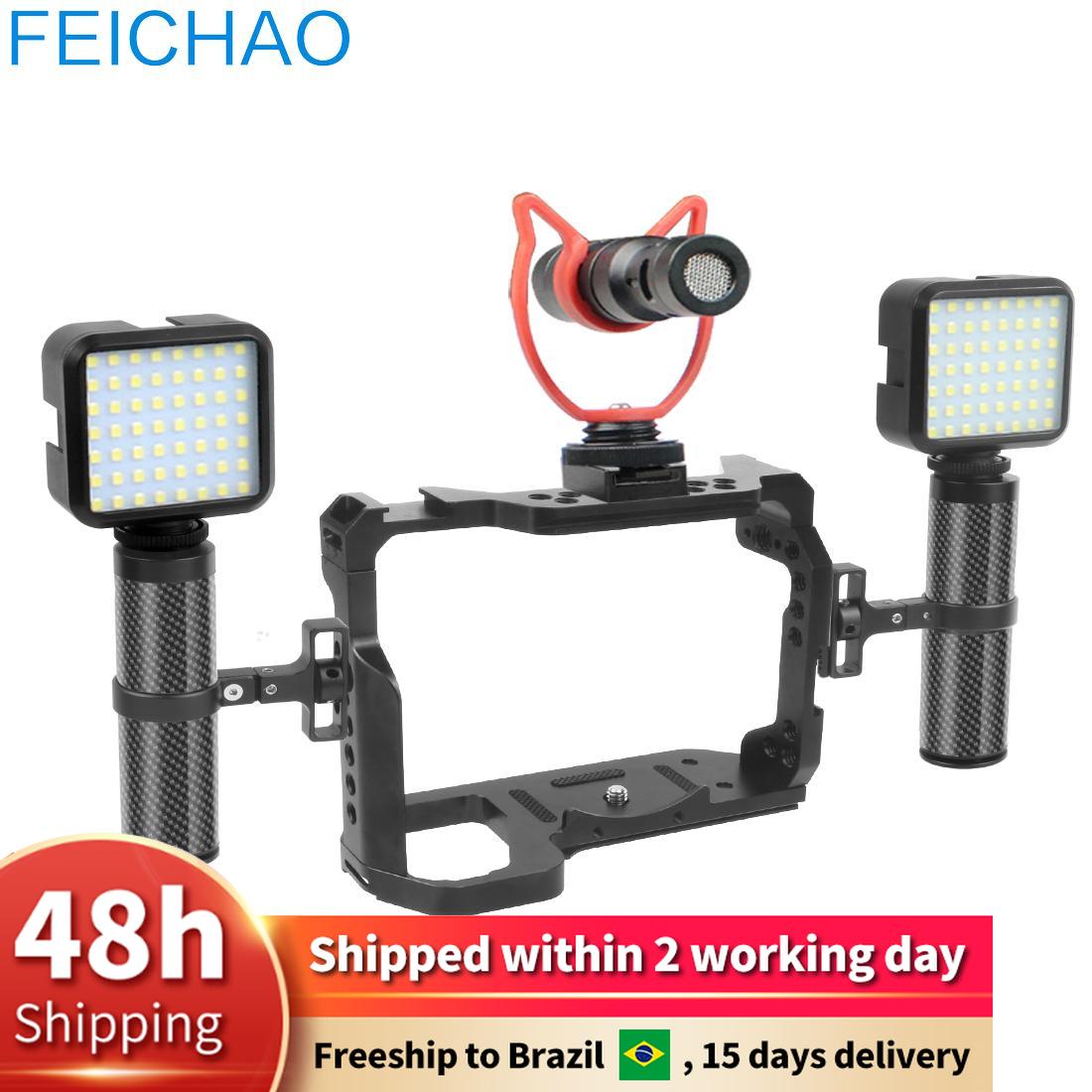 CNC A73 A9 Camera Cage Rig w Top Handle Grip Tripod Mount for Sony A7RIII A7III A7MIII Cooling Bracket a7iii a7r3 a7m3 Extension