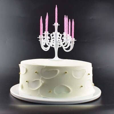 9 stk lys og lysestage beslag 1 sæt kage topper fødselsdagsfest kage lysestager toppers dekoration