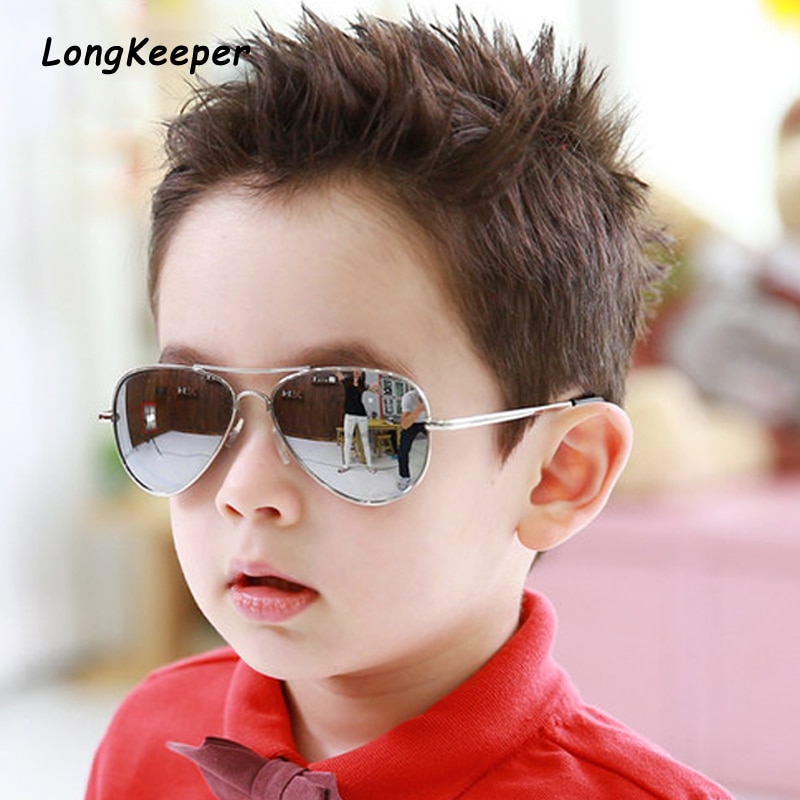 Kind Zonnebril Spiegel Bril Metal Pilot Zonnebril Voor Meisje Jongen Kids Zonnebril Meisjes Kinderen Brilmontuur Bril