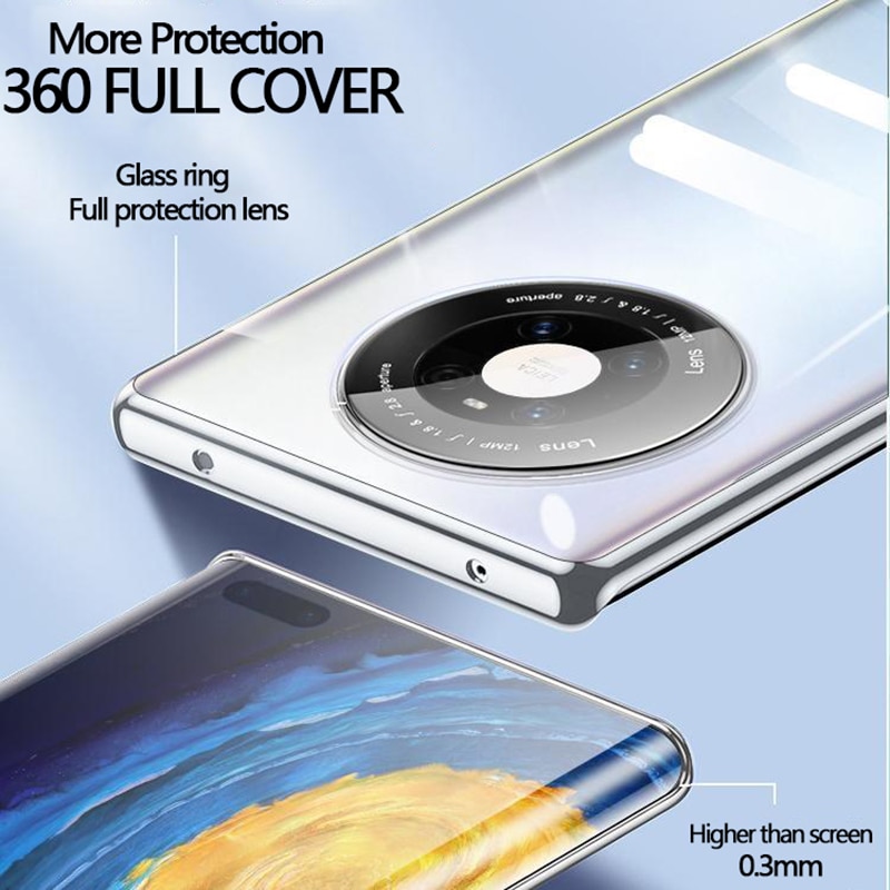 Funda protectora completa con tapa para Huawei Mate 40 Pro Mate40 Pro + Funda de cristal magnética para Huawei Mate 30 20 Pro 20X, 360