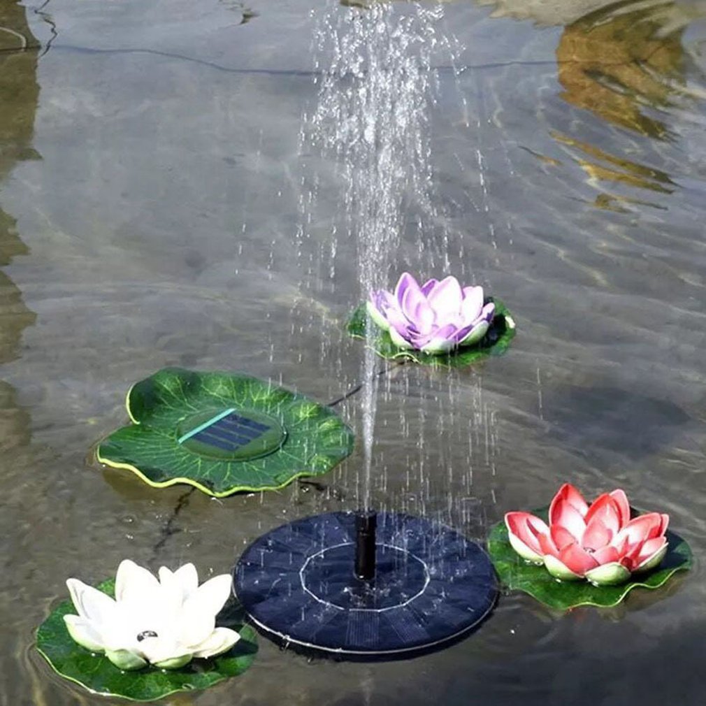Solar Powered Fountain Pump Kit Water Spray Nozzle Fall Display Pond Garden Floating Sprinkler Upgraded outdoor fountain