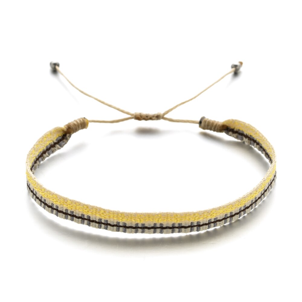 ZMZY Boho Regenbogen Armbänder für Frauen Wayuu Bunte Glück Einstellbare Paar Armbinde: QQ196