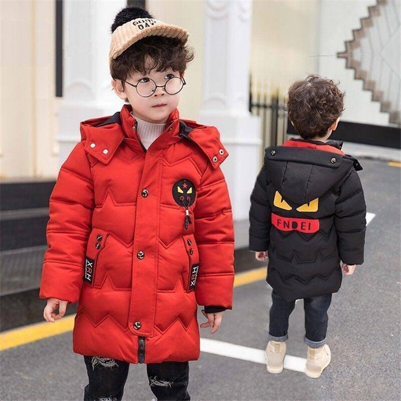 Veste d'hiver en Polyester pour garçon, manteau d'extérieur épais à la , à capuche, Slim, nouvelle Version coréenne,