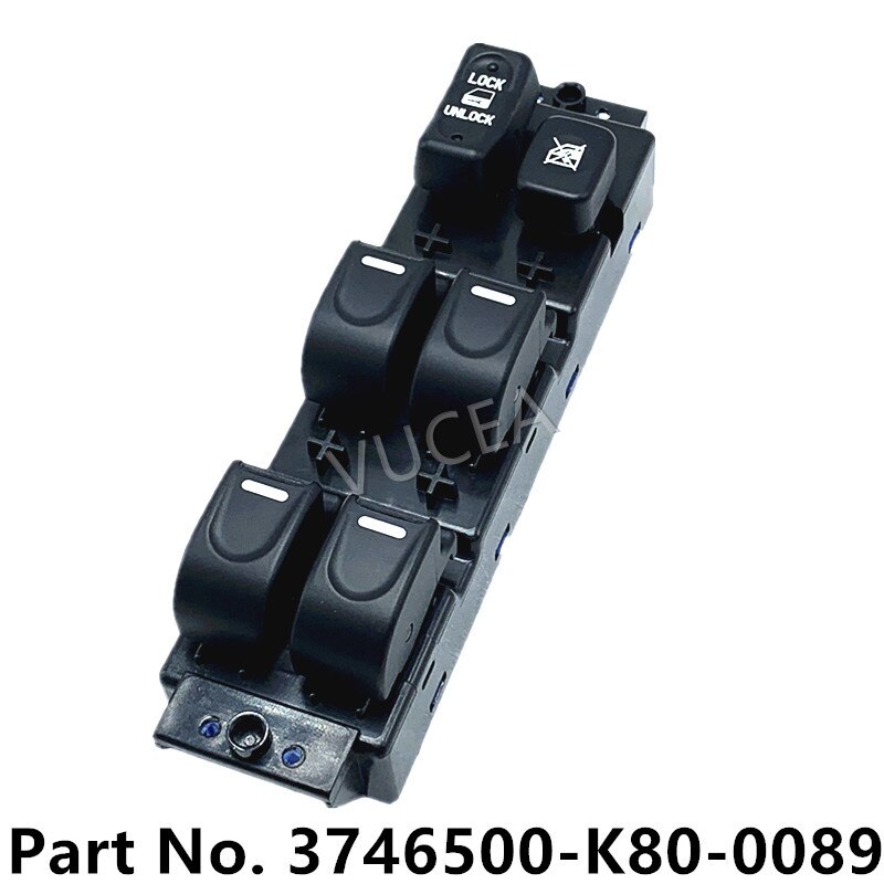 3746500-K80-0089 FRONT LEFT DOOR WINDOW SW W/PANEL ASSY (With Anti-Folder Function) 3746100BK80XA89 FOR GREAT WALL HAVAL H3 H5