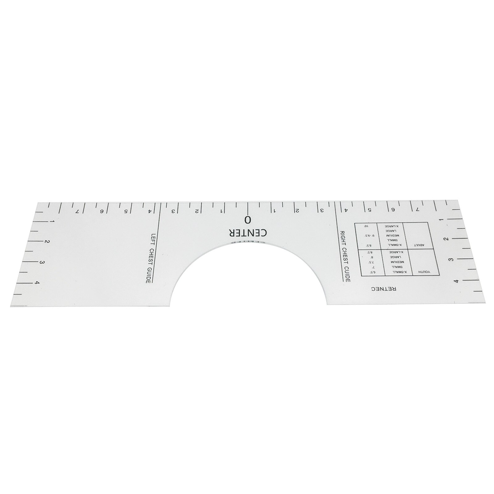 T Shirt Alignment Tool T-Shirt Placement Graphic Guide Tough UV Printed Easy To Carry Two Size Acrylic Tshirt Ruler