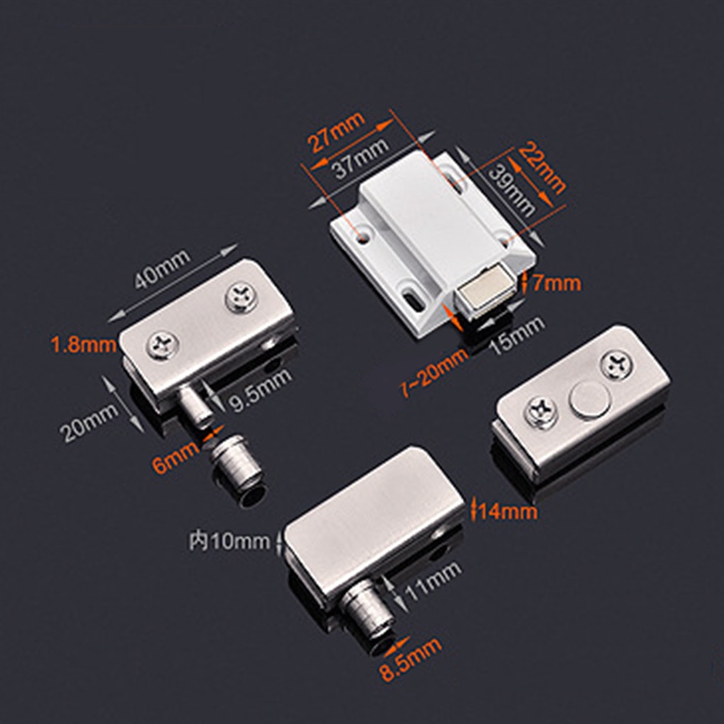 Stainless Steel Glass Cabinet Door Hinge Clip Glass Pivot Hinge Set Display Cabinet Cabinet Clip Furniture Hardware Accessories
