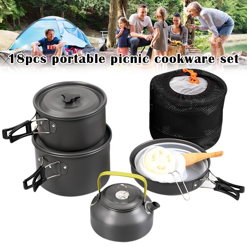 Camping Cookware Kit Lightweight Backpacking Cooki... – Grandado