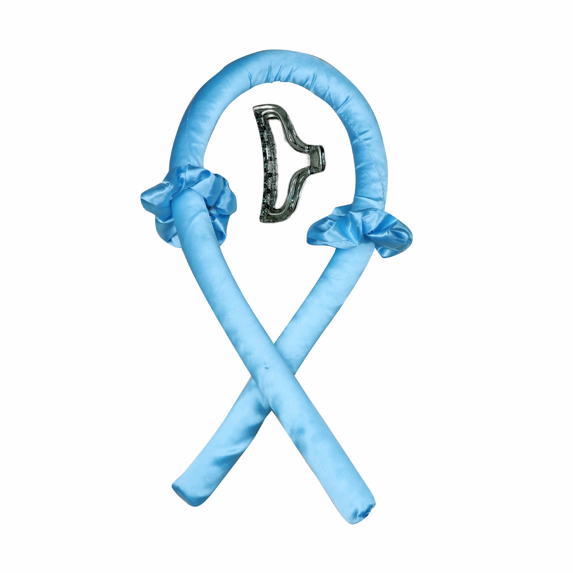 Heatless Curling Rod Heatless Hair Curls Headband Make Hair Soft And Shiny Hair Curler Hairdressing Tools Heatless Hair Curls: sky blue  A
