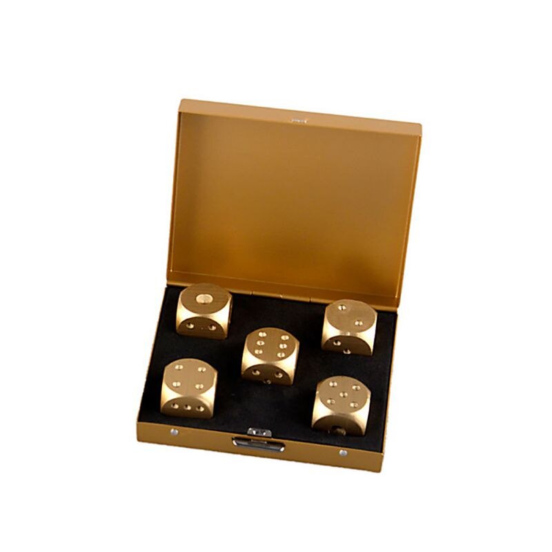 5pcs Aluminum Alloy Dice Whisky Dice Stones Ice Cubes Bucket Reusable Chilling Stones For Whiskey Portable Entertainment Props