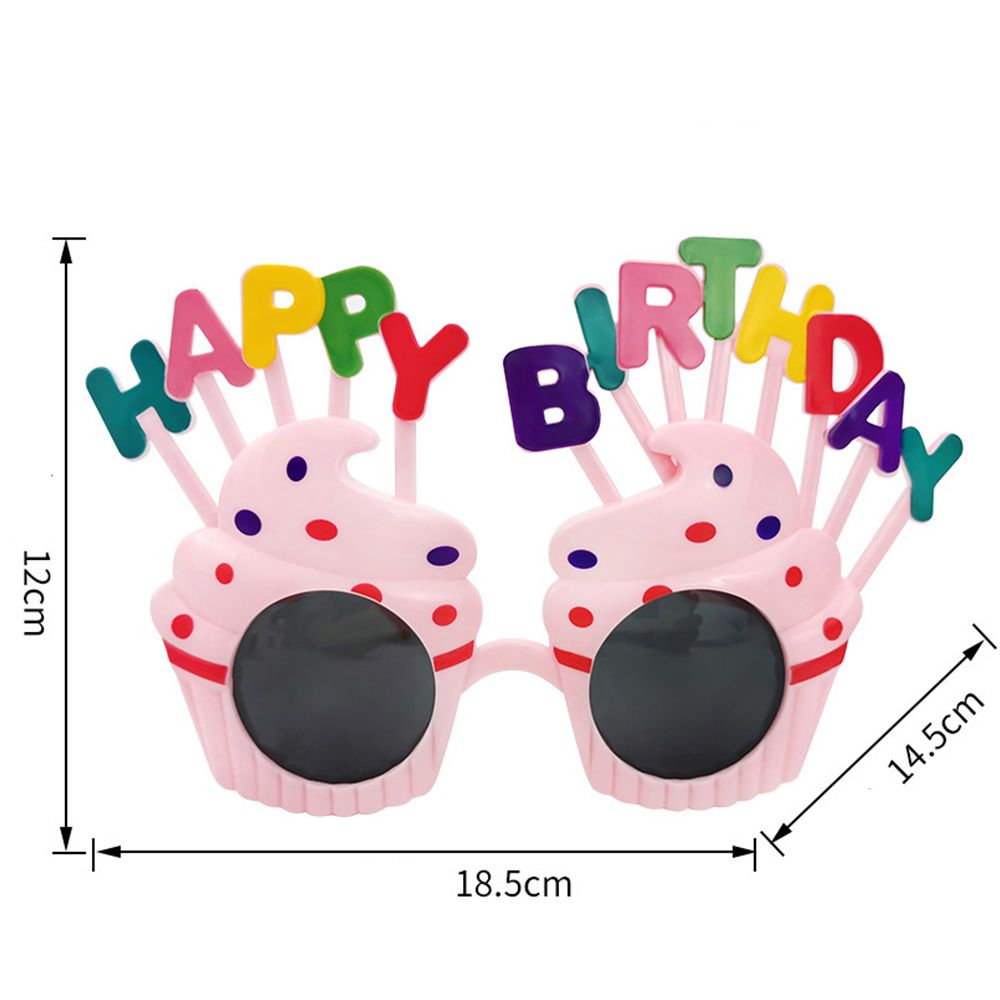 Funny Happy Birthday Glasses Cake Dollar Party Decoration Glasses for Adults Kids Newborn Photography Props