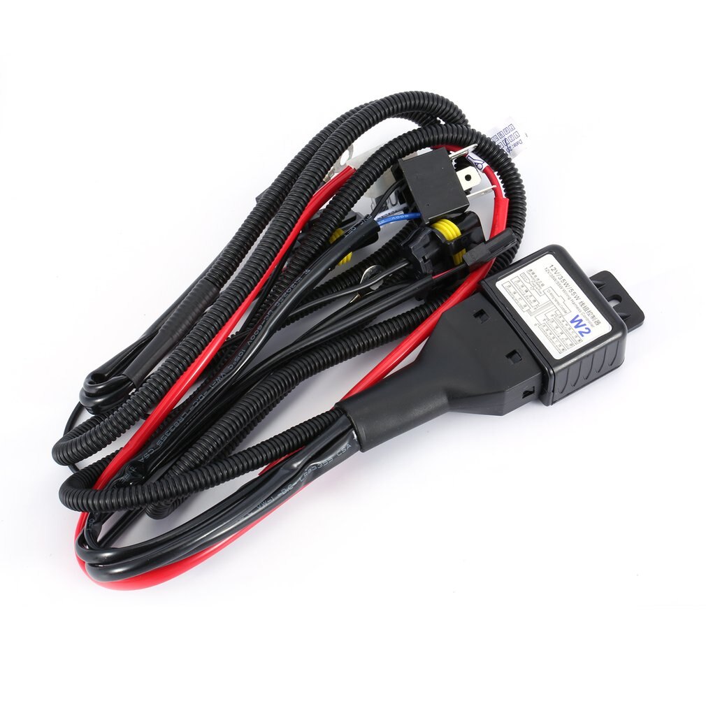 Arnés de Cableado Universal para faros de xenón, Cable de relé de batería Hi/Lo HID, 35W, 12V, para faros delanteros de coche