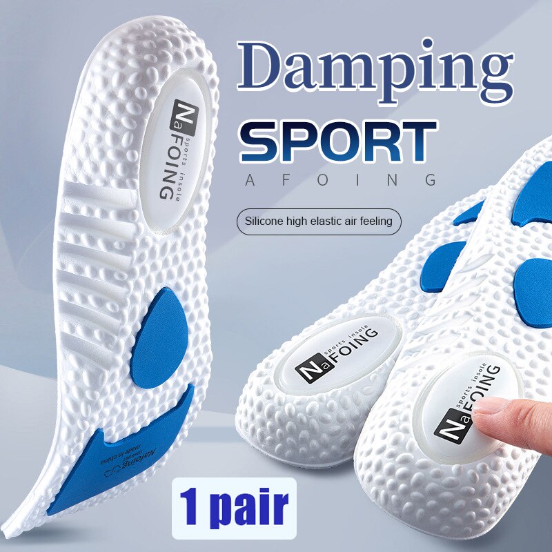Plantillas deportivas especiales de bádminton para hombre y mujer, desodorante absorbente de sudor de alta elasticidad, se pueden cortar zapatos, almohadillas suaves para zapatos, 1 par