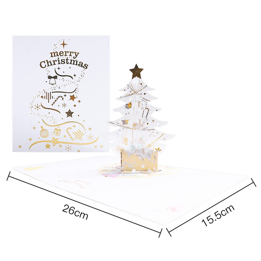 Christmas Tree 3D Pop-Up Greeting Card Merry Christmas Greeting Cards for Kids