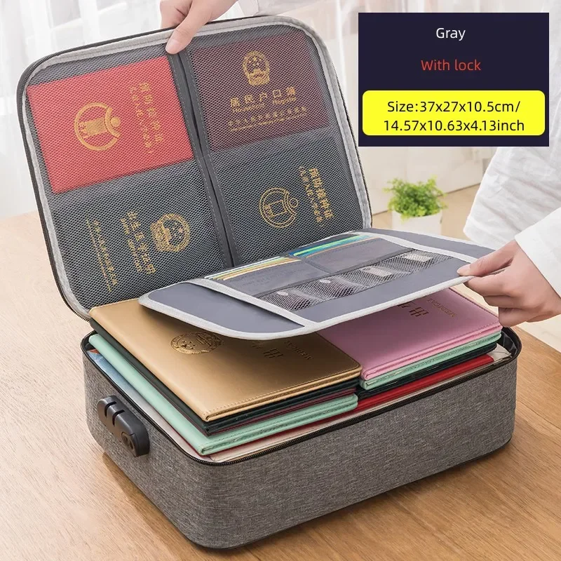 Multifunktion Ale Aktentasche Büro wasserdichte Dokument Aufbewahrung tasche Geschäfts reise Bankkarte bestehen Veranstalter Reise zubehör: Kakifarbig