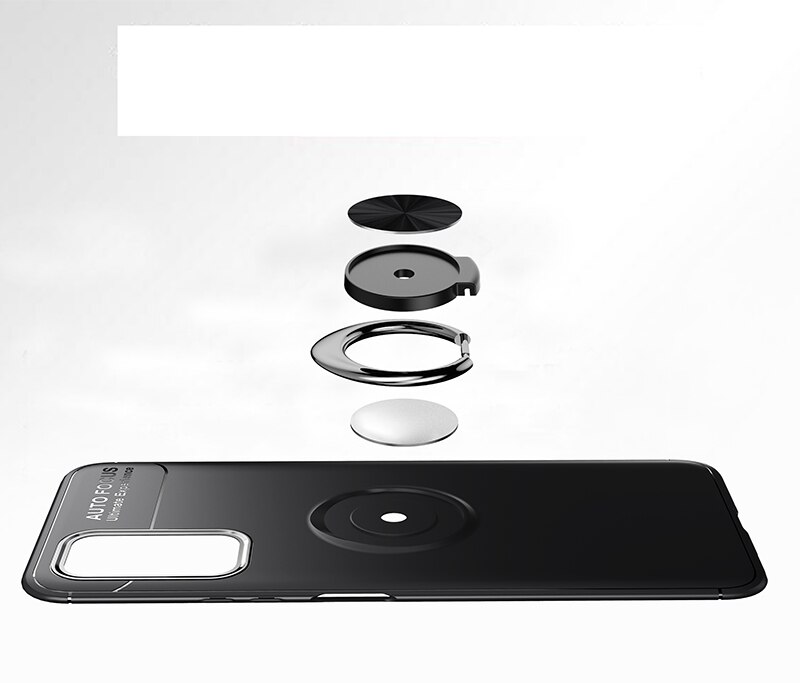 Étui antichoc pour OPPO Realme 5 Pro étui anneau de doigt aimant mat housse en Silicone pour Realme 5 Pro 6.3 pouces étuis Fundas