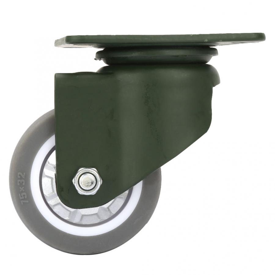 Manganese Steel Bracket 3 inches Bearing Caster Wheels TPR Trolley Wheel Caster Tools: 02