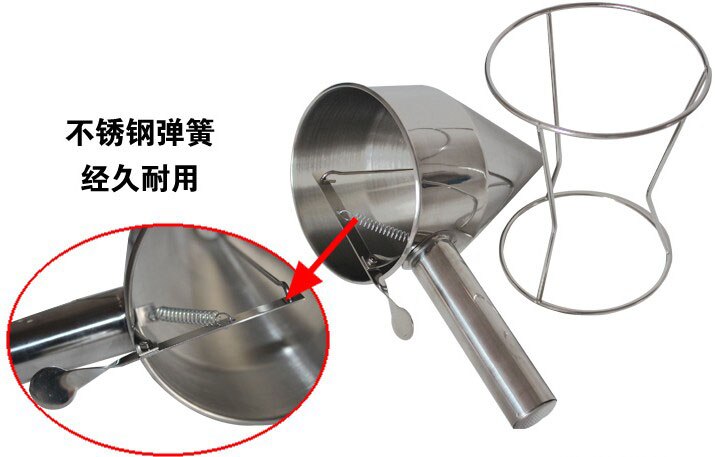 stainless steel batter dispenser waffle maker dispenser takoyaki funnel takoyaki tools