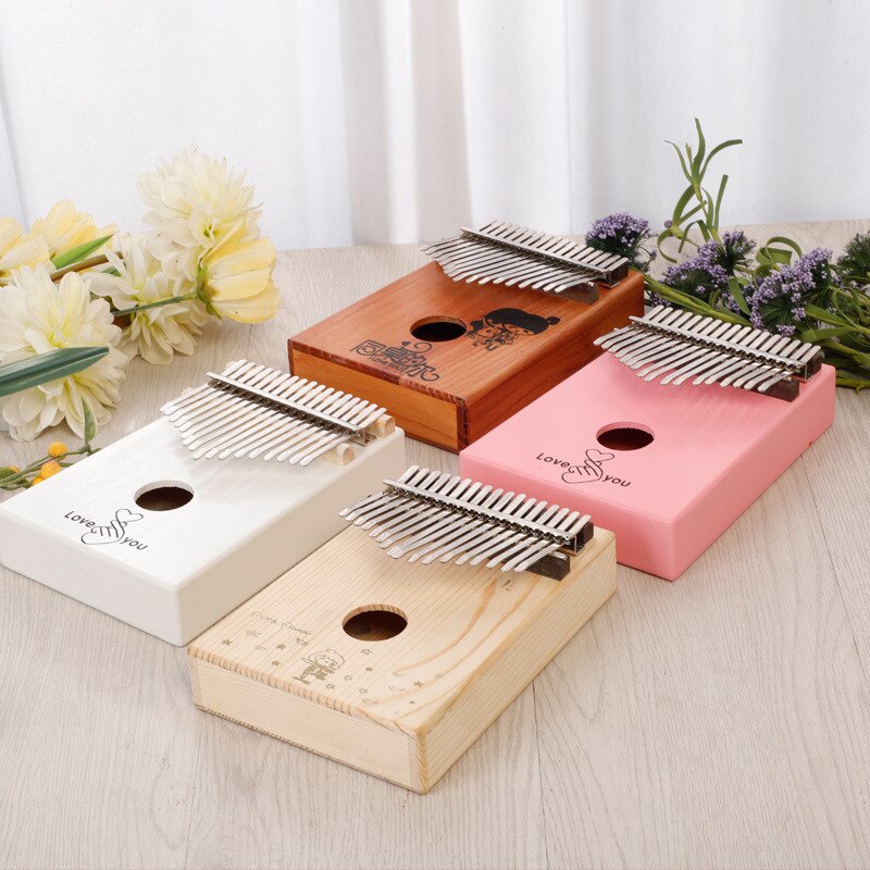 Kalimba 17 Keys Thumb Piano african calimba mbira Single Board High Mahogany Wood Made by for kids Keyboard instrument