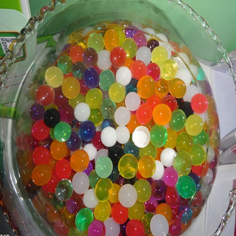 10000 stk / posere hjem blomsterdekorasjon gjørmekule hydrogel gelé perleperler vannvekst magiske vanndråper