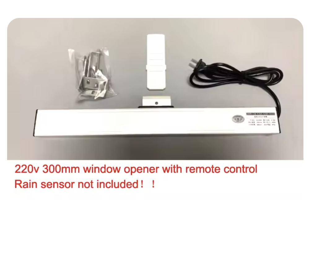AC 220V Automatic Window Opener Window Actuator with Wireless Remote Control: army green